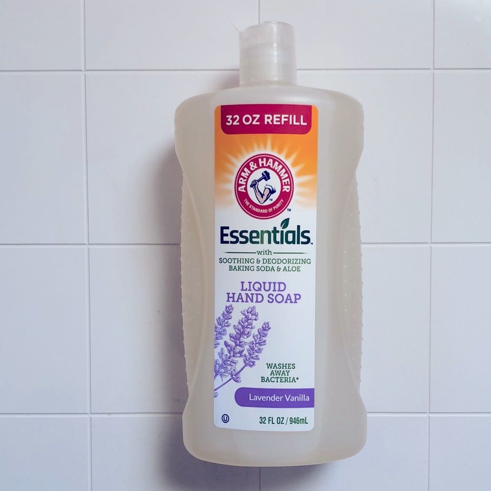 Arm & Hammer Essentials Liquid Hand Soap 32 Oz REFILL Bottle Lavender/Vanilla